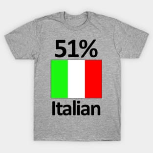 51% Italian Flag Funny Italy Heritage T-Shirt